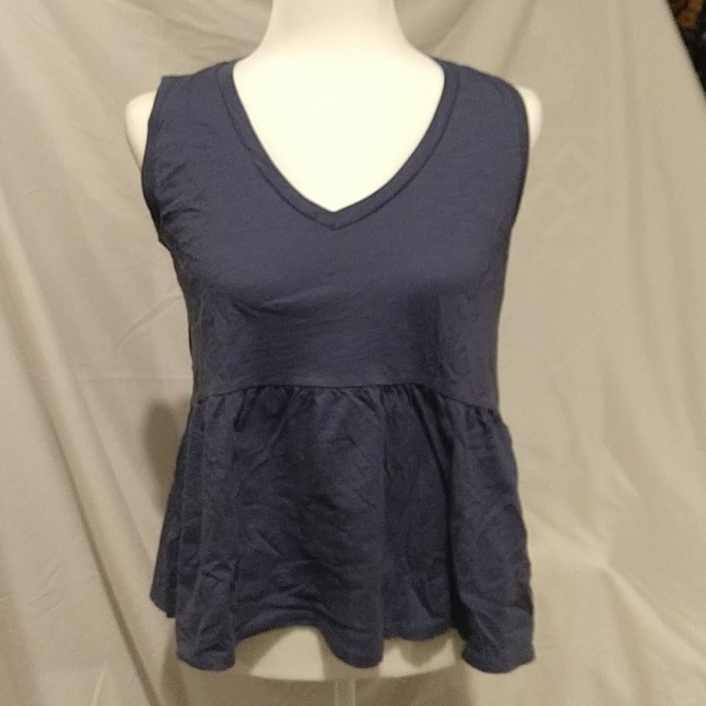 Loft peplum blue casual tank MP